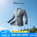 威可多（VICUTU）【空气单西】男士休闲西服外套商场同款商务通勤百搭西装上衣 灰色 180B