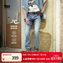 Levi's李维斯冰酷系列26年春夏新款牛仔裤男凉感直筒防晒555宽松裤子 浅蓝色 32 (32)