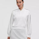 lululemon女外套Ace Advantage新款针织网眼轻便透气弹力网球服女运动夹克 白蓝White/Club Blue L