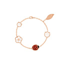 Van Cleef & ArpelsLucky Spring系列 18K玫瑰金珍珠母贝红玉髓手链 VCARP7RR00