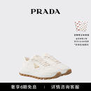 PRADA/普拉达【尊享免息】女士徽标饰羊皮革运动鞋 象牙色-新款 36