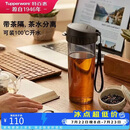 特百惠（Tupperware）茶韵500ml塑料杯男女士学生运动水杯子大容量泡茶杯 酷炫黑