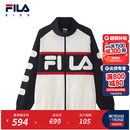 FILA【线下同款】斐乐儿童童装防晒服2026秋季新款男中大童休闲外套 云菇白-WT 175