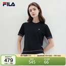 FILA 斐乐官方女子编织衫夏时尚休闲简约基础短袖上衣