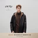 1436Leisure& Adventure 2025年秋冬新品连帽男士皮外套皮衣 黄铜棕 XL
