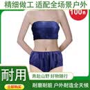 古旭同款一次性内裤美容院男女士汗蒸洗浴桑拿按摩三角裤丁字裤文胸内 一次性内裤+文胸=100套 均码