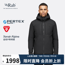 Rab睿坡Xenair Alpine男士防泼水透气棉衣户外运动棉服夹克QIP-09 暴风蓝-TMB M
