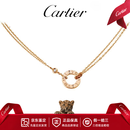 卡地亚（Cartier）项链女 LOVE系列情侣款小圆饼项链 送爱人女友老婆情人节生日礼物 18k玫瑰金 B7224509 保卡信息-随机年份