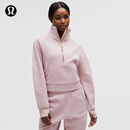 lululemon丨Scuba 女士超宽松款烟囱领卫衣*拉绒 LW3IFSS 瓷韵粉/金 XS /S
