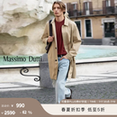 Massimo Dutti折扣季2026男装高智感纯棉格纹内衬风衣外套03145420 米色 M (180/96A)