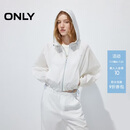 ONLY 2026春季透感防晒面料隐形插袋高领连帽风衣女|126136020