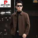 皮尔卡丹（pierre cardin）男士毛呢夹克大衣短款外套呢子双面呢新款加绒加厚100%羊毛呢大衣 陶土棕 不加内胆 M 建议体重：95斤-110斤