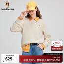 暇步士（Hush Puppies）【新年马上旺】女装冬季简约基础款加绒圆领套头卫衣 奶昔白 L