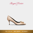 Roger Vivier/RV女鞋Flower Strass高跟婚鞋单鞋 肉色 37.5 （建议拍大半码，详询客服）