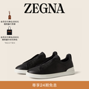 Zegna[明星同款]杰尼亚男鞋Triple Stitch™SECONDSKIN休闲鞋 黑色 40.5 (6.5)