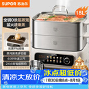 苏泊尔（SUPOR）速蒸电蒸锅 家用多功能炖蒸煮一体电热锅 0涂层不锈钢蒸屉 电煮锅 18L 多用途锅ZN30FC669