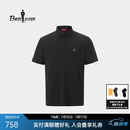比音勒芬【绅领T】2026夏季新款男士户外休闲翻领短袖POLO衫防晒吸湿速干 07黑色 L