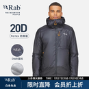 Rab 睿坡Generator Alpine男士户外保暖轻便携棉服540g QIO-84 炭黑/AMN S