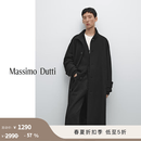 Massimo Dutti折扣季2026男装【胶囊系列】都市百搭羊毛保暖毛呢大衣02890700 黑色 2XL