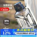 乐扣乐扣（LOCK&LOCK）小水库大容量塑料运动水杯户外冷水壶刻度把手男女杯子2.2L灰色
