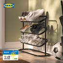 宜家（IKEA）ALGANAS艾佳奈斯鞋架简易门口家用多层室内鞋架子 鞋架黑色