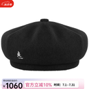 坎戈尔袋鼠（KANGOL）贝雷帽画家帽南瓜帽女帽 秋冬款 复古时尚 简约百搭造型 K3107ST Black黑色 S 适合头围54-55cm