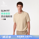 哈吉斯（HAZZYS）男装 夏季简约上衣休闲翻领短袖POLO针织衫男ABYZD0CAX11 米色BI L （175/96A 48）