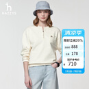 哈吉斯（HAZZYS）女装 春季款女士【PHIZ系列】半开襟运动风套头卫衣女ABTSE0DAX02