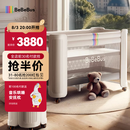 bebebus婴儿床拼接大床筑梦家新生小床可移动多功能可折叠宝宝床  香槟金