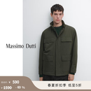 Massimo Dutti折扣季2026男装简约户外风百搭款口袋细节拒水绗缝外套03105445 咖啡色 M (180/96A)尺码偏小