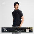 KOLON SPORT/可隆户外休闲衣 男子接触凉感防晒COLDBLACK短袖POLO LHPT6AN039-BK 黑色 XL 180/100A