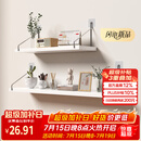 安尔雅墙上置物架免打孔墙壁挂墙面厨房一字隔板搁板木板书架收纳架子60