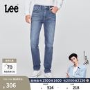 Lee【张凌赫代言】25新品舒适中腰锥形五袋款中深蓝色男牛仔裤潮流 中深蓝色 33