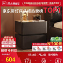 芝华仕（CHEERS）现代简约主次卧室储物岩板轻奢高级感2026新款复古风床头柜G067黑