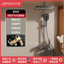 九牧(JOMOO)全铜淋浴花洒套装家用增压除垢浴室卫生间自洁淋浴器 轻奢灰旗舰【增压四挡】方形套装