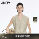 江南布衣（JNBY）【商场同款】26夏新品马甲休闲V领无袖5Q4510540 268/浅绿卡其 S