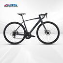 喜德盛（xds）公路自行车26款RC200机械碟刹7速14速X6铝合金车架学生成人通勤车 黑武士标准版(14速-碟刹) 700C*480（建议身高165-175）