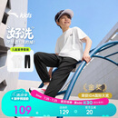 安踏儿童男女童好洗运动套装2026夏亲肤透气易去污短袖长裤A72627704