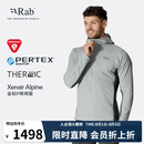Rab睿坡Xenair Alpine户外徒步运动夹克连帽轻量金标P棉服男  QIP-41 黑色BLK XL