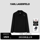 Karl Lagerfeld卡尔拉格斐男装老佛爷26夏季新品夹克外套简约撞色男士休闲上衣潮 黑色 L （50）