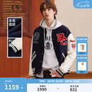 Teenie Weenie小熊男装字母撞色2025年春季新款休闲时尚棒球服外套 藏青色 M (170)