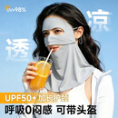 liomirror面膜防晒面罩遮全脸轻薄无痕防晒口罩脸基尼高颜骑行透气灰色