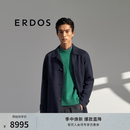 ERDOS 休闲翻领外套加厚保暖时尚男毛呢大衣 藏蓝 XL 180/100A