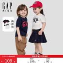 盖璞（GAP）男幼童2026春季新款撞色logo 棉质短袖T恤两件装儿童装893441