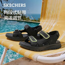 斯凯奇（Skechers）凉鞋男士夏季厚底透气舒适休闲鞋外穿运动鞋轻便沙滩鞋
