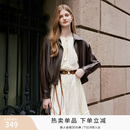 香影黑色皮衣外套女小个子2026春季新款高级感酷飒风短款pu皮夹克 咖色 S 155/80A/85-95斤
