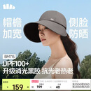 蕉下（beneunder）鸭舌帽棒球帽女士帽子大帽檐全脸黑胶遮阳帽男士帽子防晒帽BM715