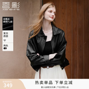 香影黑色皮衣外套女小个子2026春季新款高级感酷飒风短款pu皮夹克 黑色 S 155/80A/85-95斤