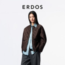 ERDOS 26秋冬微茧型轻薄干练通勤落肩蓬松保暖女棉服外套 可可 M 165/84A