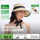 蕉下（beneunder）遮阳帽子女草帽防晒帽太阳帽便携飘带帽蛋卷GP745金